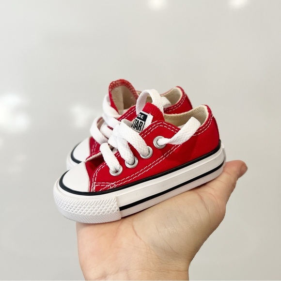 Converse Infant Low Top Sneakers Red - Picture 2 of 6